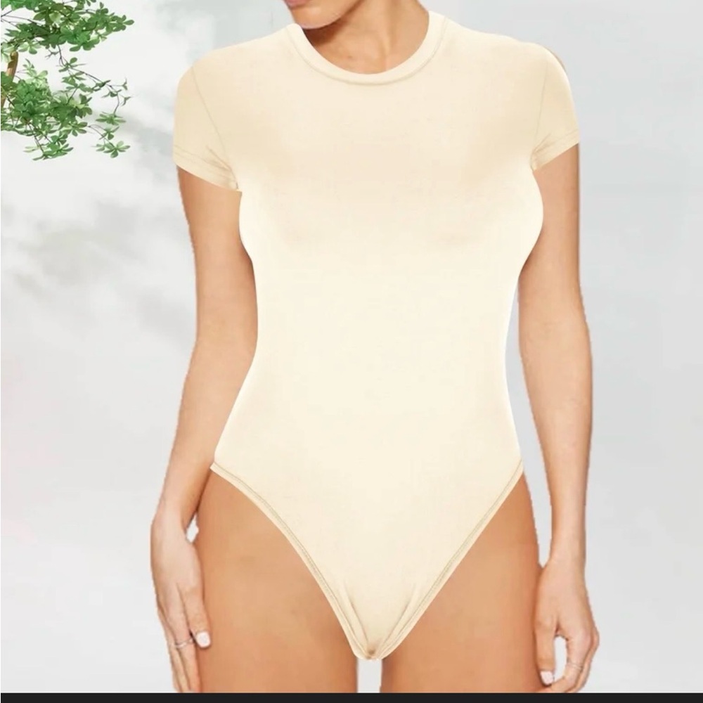 No Boundaries Cream Short Sleeve Bodysuit